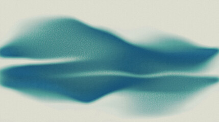 Poster - Abstract fluid waves in gradient blue tones on light background