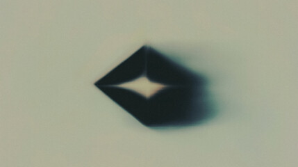 Fototapete - Abstract geometric shape with fuzzy shadow and central star light
