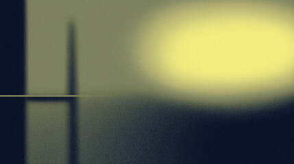 Poster - Abstract minimalist art with yellow light and shadow play