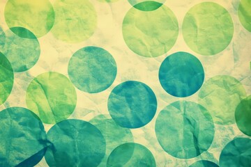 Wall Mural - a design with a background of green and blue overlapping circles