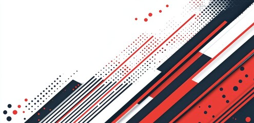 Wall Mural - an image of a white background design template with a red, white, and blue background and diagonal l