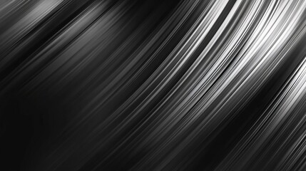 Poster - Abstract Diagonal Lines in Shades of Gray and Black