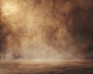 Poster - Abstract warm texture featuring soft golden tones and mist, creating an atmospheric and dreamy effect. It symbolizes calmness, tranquility, and natural beauty.