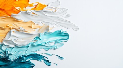 Poster - Dynamic color swirls creating art studio abstract photography bright and vivid atmosphere close-up visual expression