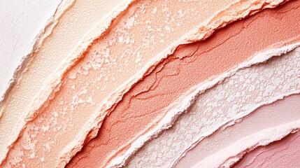 Poster - Textured layers of blush and peach paint studio art abstract photography creative environment close-up view artistic expression