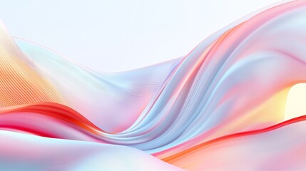 Poster - Dynamic flow of colorful waves abstract art digital creation modern environment artistic perspective visual harmony