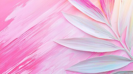 Poster - Artistic leaf design digital creation abstract background bright colors minimalist viewpoint creative expression