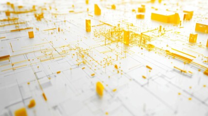Poster - Creating interconnected designs digital space graphic artwork modern environment artistic viewpoint bright white concept