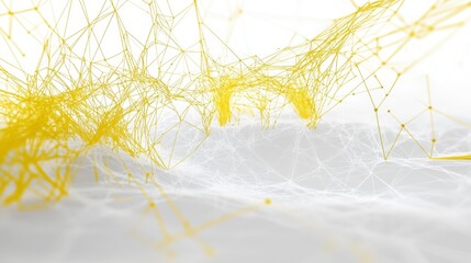 Poster - Digital design showcase virtual space graphic artwork modern environment aesthetic viewpoint bright white with yellow lines