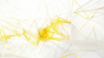 Poster - Innovative design showcase digital art gallery visual display modern environment creative perspective bright white with yellow lines