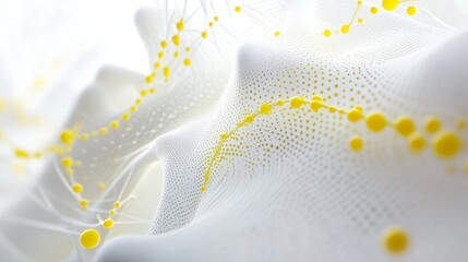 Poster - Visual design showcase digital space graphic artwork modern environment creative perspective bright white with yellow nodes