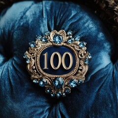 Canvas Print - A Blue Diamond Anniversary Pin