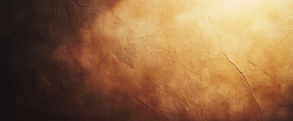 Poster - Textured brown and beige wall with soft lighting and abstract patterns, creating a warm, cozy, and artistic background that symbolizes natural beauty and creativity.