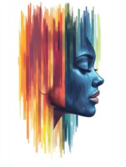 Wall Mural - Colorful Abstract Portrait