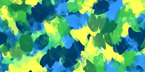 Poster - Colorful brushstrokes forming dynamic pattern, blending vibrant hues across textured surface for creative design applications