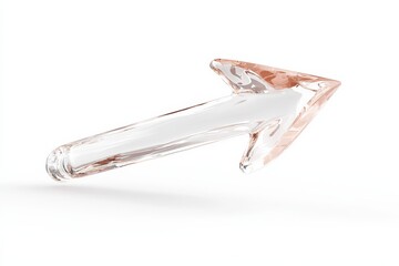 Poster - Render showcasing a clear glass arrow design with a pink accent on the tip, ideal for decorative purposes