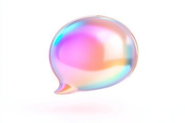 Poster - Colorful speech bubble concept representing communication and media in modern design