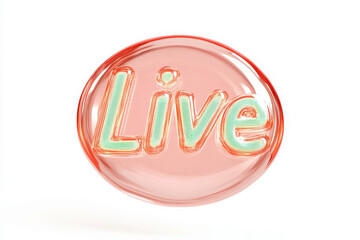 Poster - Engaging communication concept featuring a vibrant live render with a clear focus on the word live
