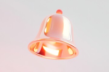 Poster - Render of a shiny bell with a modern design against a minimalist background