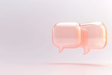 Poster - Colorful speech bubbles represent communication in media and digital interaction