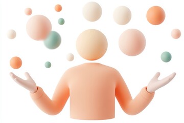 Poster - Balancing various elements in a playful display of creativity and focus