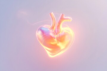 Poster - Colorful heart render showcasing vibrant design and unique visuals in digital art