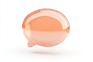 Poster - Render of a transparent speech bubble showcasing modern design elements
