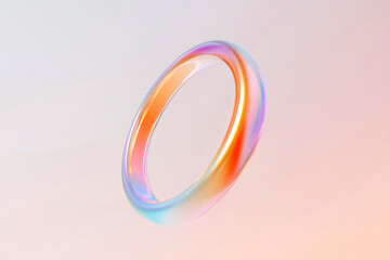 Poster - Vibrant translucent ring captured in a creative render showcasing modern design and colors