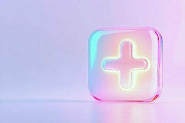 Poster - Creative design concept of a colorful plus sign symbolizing media and communication advancement