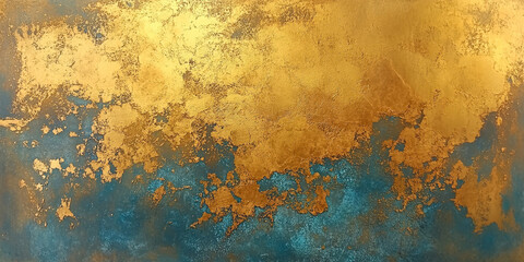 Vintage gold, old gold patina, yellow texture, abstract background.