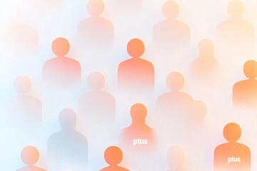 Poster - Visual representation of media and communication concepts using flat design with abstract figures