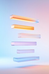 Poster - Glassy loading bar increasing on gradient background, symbolizing processing, progress, and anticipation in digital interface