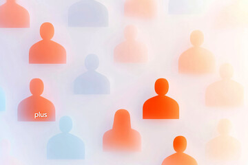 Poster - Visual representation of media and communication with flat design elements showcasing diverse individuals