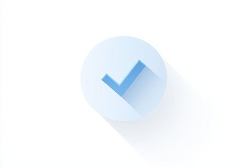 Poster - Flat design checkmark symbolizing completion and approval in media and communication