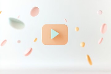 Poster - Media and communication concepts illustrated with flat design elements on a clean background