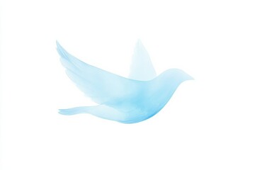 Poster - Creative representation of communication and connectivity through a stylized bird in blue tones