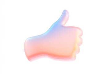 Poster - Modern flat design illustration of a colorful thumbs-up symbol representing approval and positivity