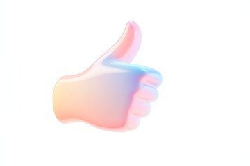 Poster - Bright and colorful thumbs up symbol representing approval and positivity in flat design