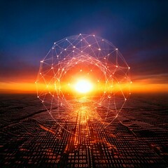 abstract background with the sun
