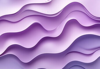 Poster - Abstract waves of soft purple shades creating elegant flow and movement in a modern design suitable for backgrounds, art prints, and digital media projects