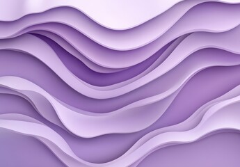 Poster - Beautiful flowing abstract waves in soft shades of purple creating a calming and artistic background design ideal for modern projects and creative works
