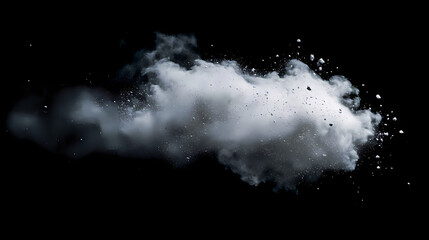 White powder explosion on black background. colored cloud. colorful dust explodes. paint holi. Frozen Cosmic Storms. Illustration