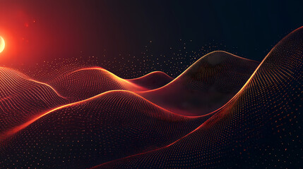 Wall Mural - Red christmas abstract background. glowing background with golden dust, sparkles, shimmer, particles. new year mockup for celebrating. generative ai. Eclipse-Fueled Magic. Illustration