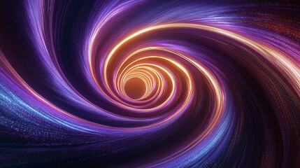 Aufkleber - Glowing purple and orange vortex spinning in space