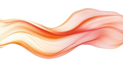 Poster - Abstract Orange and Red Waves Flowing Seamlessly, Creating a Dynamic and Elegant Visual Design