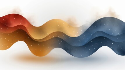 Fototapete - Bright abstract lines in red yellow and blue flow across a clean white background showcasing a minimalist design that evokes movement and energy perfect for modern presentations.
