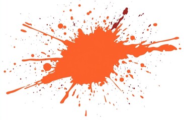 Poster - Vibrant Orange Ink Splatter: Abstract Art Design Elements, Graphic Resource for Creative Projects