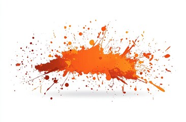 Poster - Vibrant Orange Ink Explodes in Abstract Splashes, Creating Dynamic Design for Digital Projects,  Adding Creative Energy.