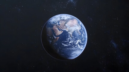 Wall Mural - stunning view of earth from space, showcasing continents and swirling clouds against a backdrop of t
