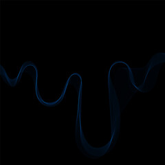Leinwandbilder - Blue wave on a black background. Abstract vector pattern.